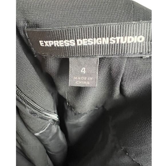 Express Design Studio Sequin Pencil Mini Skirt Black 4 Club Party Disco Festival - Picture 6 of 7